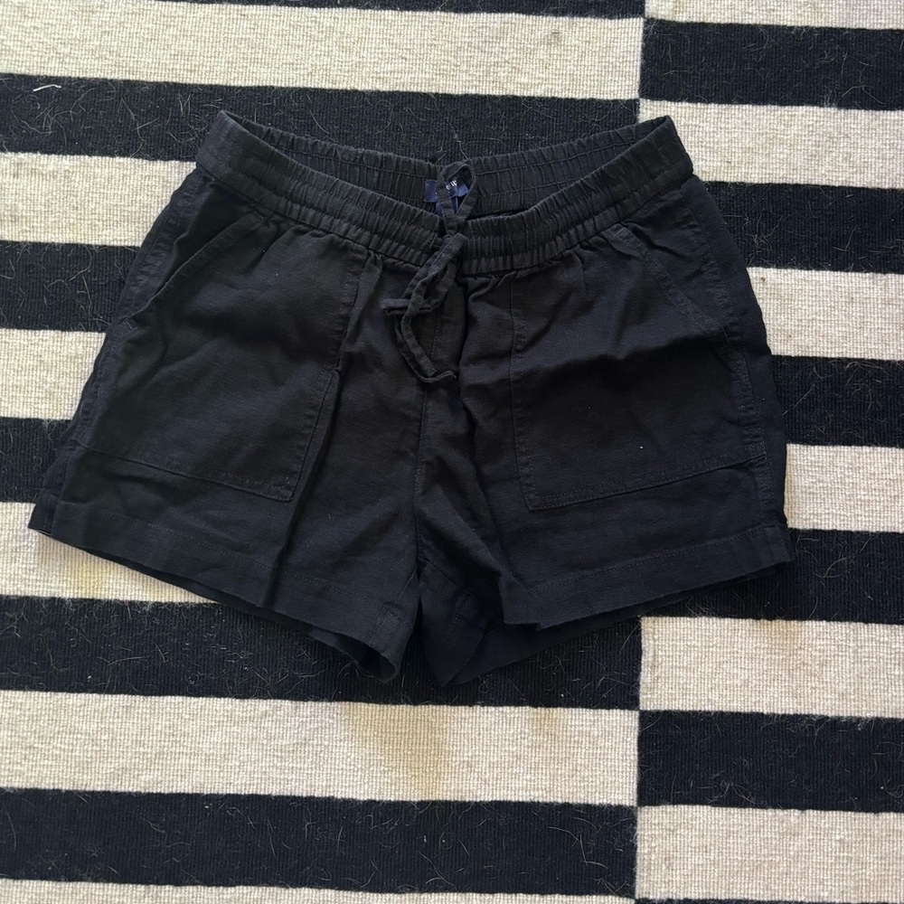 J. Crew linen-blend drawstring shorts